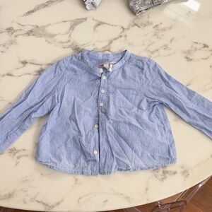 Bonpoint Light Blue Kids Button-Down Shirt
